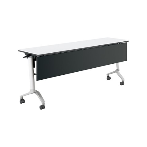 コクヨ ミーティングテーブル 完成日 組立不要 コンフェスト シンプルタイプ フラップテーブル(シンプルタイプ) パネル付きタイプ 棚付き KT-PS1300LMAWN3