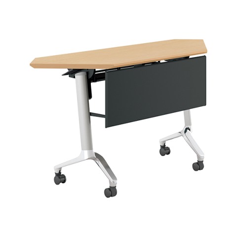 コクヨ ミーティングテーブル 完成日 組立不要 コンフェスト スタンダードタイプ フラップテーブル(コーナータイプ) パネル付きタイプ 棚付き KT-PSC1300MMT1N3