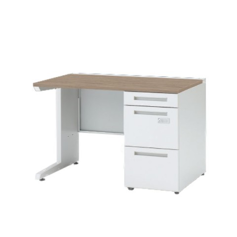 イトーキ オフィスデスク 完成日 組立不要 シーゼットアール ダイヤル錠 右袖型 センター引出しなし D700 CZR-117SBCK-971