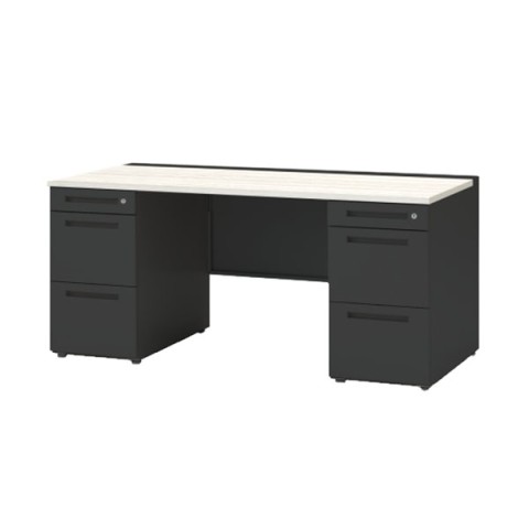 イトーキ オフィスデスク 完成日 組立不要 シーゼットアール シリンダー錠 センター引出しなし D700 CZR-167KAC-161