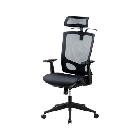 サンワサプライ オフィスチェア  学校・オフィス向けチェア ハンガー付メッシュチェア ガス圧リフト装置 背もたれ・座面ロッキング機能(固さ調整可能) 3段階背もたれ角度固定 ヘッドレスト付き(高さ・角度調節可能) 肘かけ付き(上下調節可能) ハンガー付き フッ SN