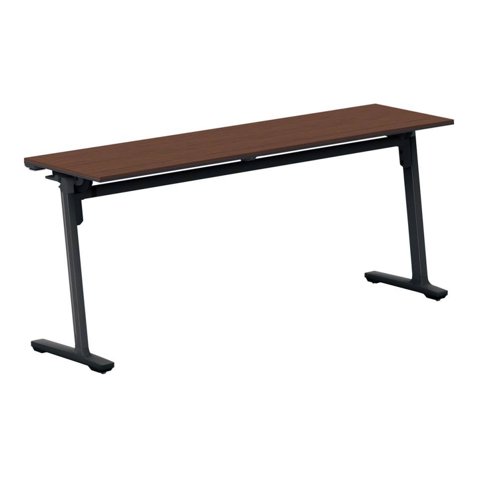 コクヨ ミーティングテーブル 完成日 組立不要 カーム フラップテーブル(パネルなしタイプ) 連動ロック・天板フラップ式 棚付 脚カラー:ブラック KT-S1400E6CMV5NN