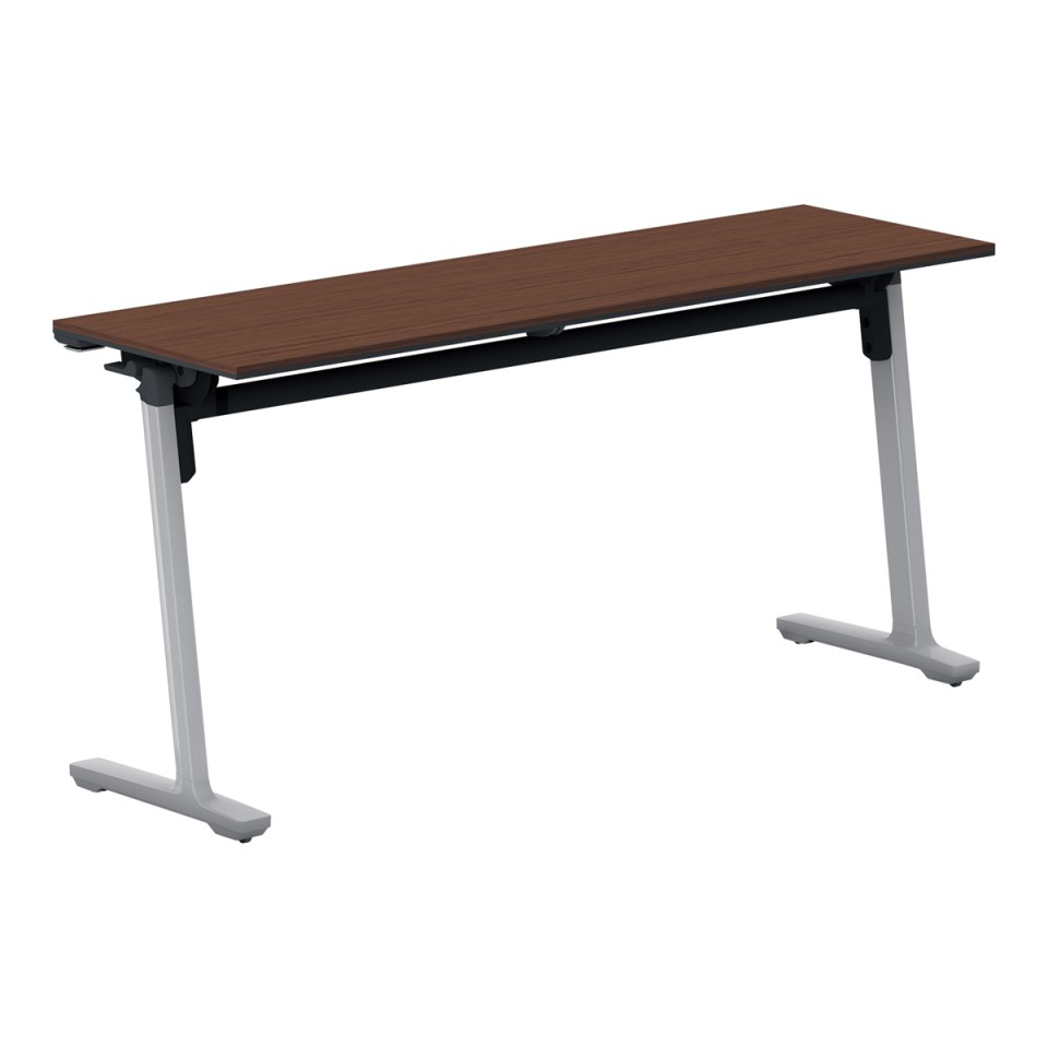 コクヨ ミーティングテーブル 完成日 組立不要 カーム フラップテーブル(パネルなしタイプ) 連動ロック・天板フラップ式 棚付 脚カラー:フラットシルバー KT-S1402P81MV5NN