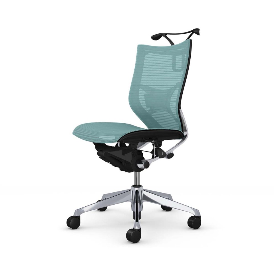 オカムラ オフィスチェア 完成日 組立不要 バロン スタンダードメッシュタイプ ローバック ポリッシュフレーム ボディ(ブラック) 座(メッシュ) 肘なし ランバーサポート付 ハンガー付 CP34HS-FPG6