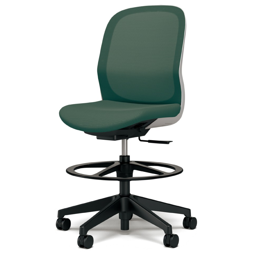 プラス オフィスチェア 完成日 組立不要 フィータ2 ライトグレーフレーム ハイタイプ 樹脂脚 肘なし ナイロンキャスター KC-FT05MKL 658-660