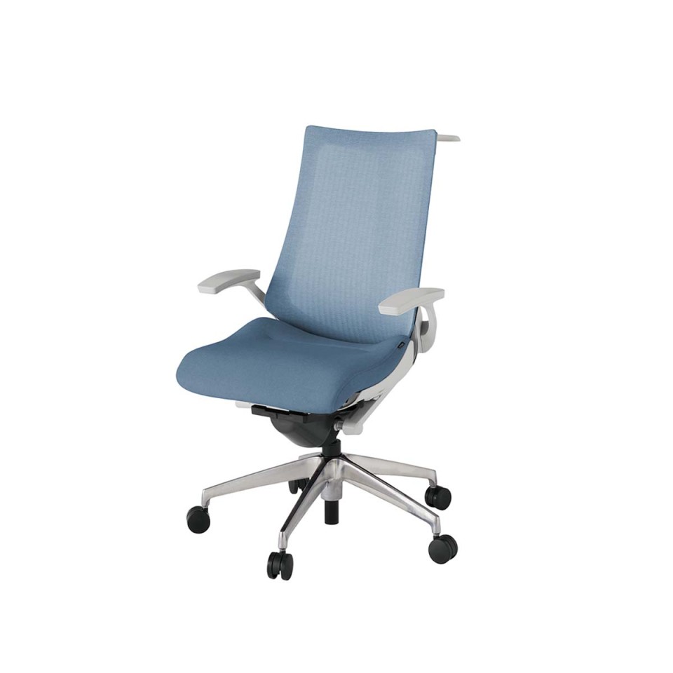 イトーキ オフィスチェア 完成日 組立不要 アクトツー メッシュバック テクスチャード張地 アルミミラー脚 抵抗付ウレタン双輪キャスター ペルヴィス&ランバーサポートなし ハンガー付 T型肘 KJ-475JEHM-ZNB4