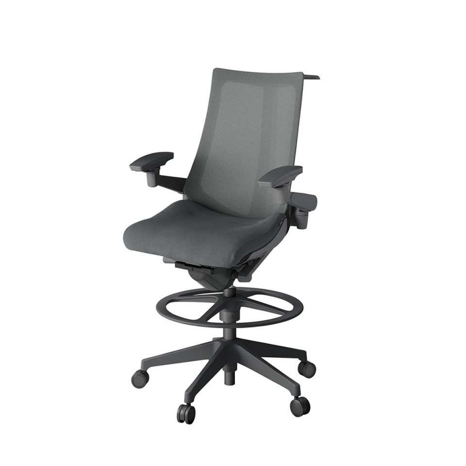 イトーキ オフィスチェア 完成日 組立不要 アクトツー プレーンメッシュバック 樹脂脚 抵抗付ウレタン双輪キャスター ペルヴィス&ランバーサポートなし ハンガー付 アジャスタブル肘  ハイポジションタイプ KJ-477JVHP-W2C3