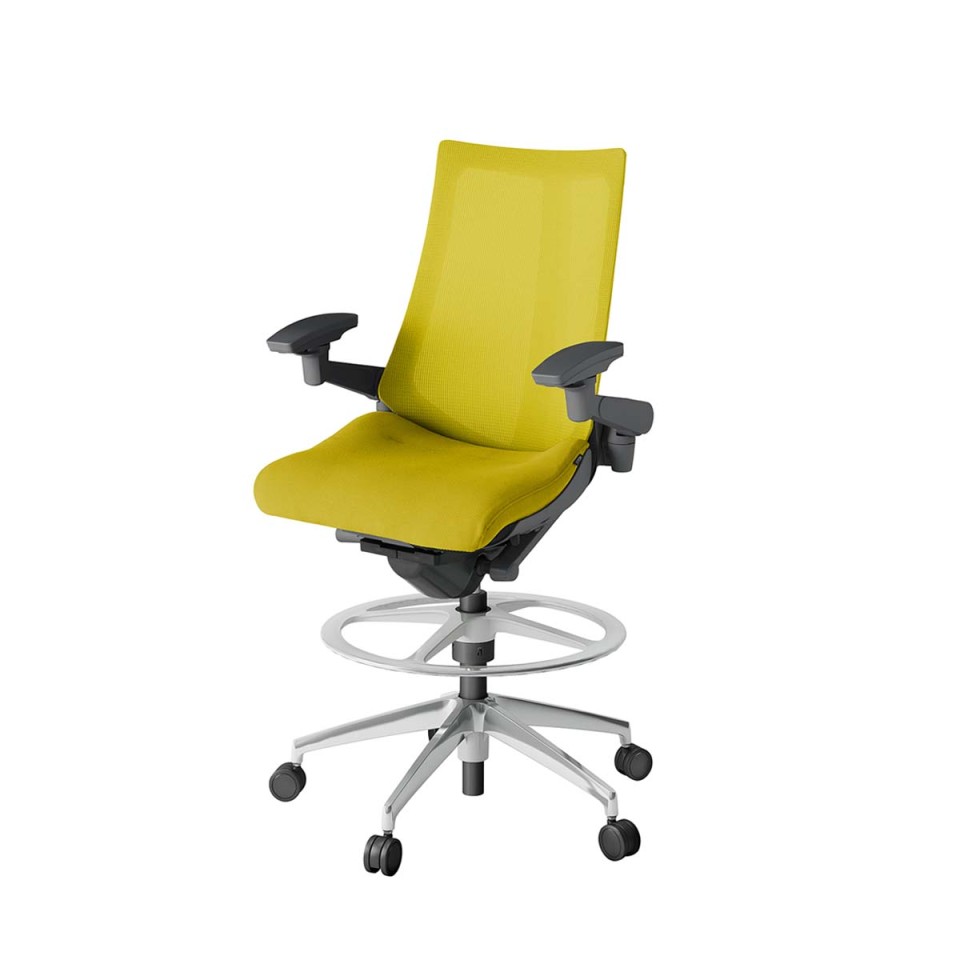 イトーキ オフィスチェア 完成日 組立不要 アクトツー プレーンメッシュバック アルミミラー脚 抵抗付ウレタン双輪キャスター ペルヴィス&ランバーサポートなし ハンガーなし アジャスタブル肘  ハイポジションタイプ KJ-477JVP-ZDU5