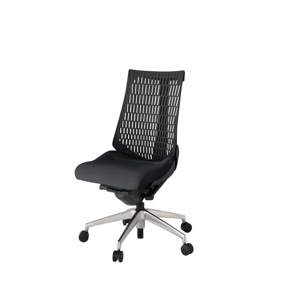 イトーキ オフィスチェア 完成日 組立不要 アクトツー エラストマーバック テクスチャード張地 アルミミラー脚 ナイロン双輪キャスター ペルヴィス&ランバーサポートなし ハンガーなし 肘なし KJ440SA-ZTT1T1