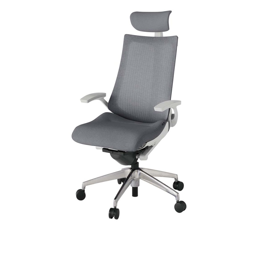 イトーキ オフィスチェア 完成日 組立不要 アクトツー メッシュバック テクスチャード張地 アルミミラー脚 抵抗付ウレタン双輪キャスター ペルヴィス&ランバーサポートなし ハンガーなし T型肘 クロスアジャスタブルヘッドサポート付 KJ-475JEEM-ZNT3