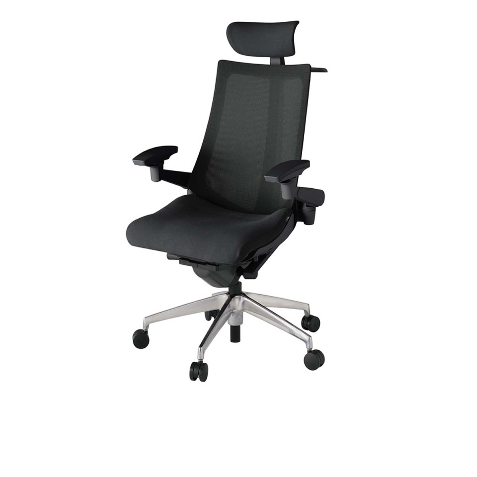 イトーキ オフィスチェア 完成日 組立不要 アクトツー メッシュバック プレーン張地 アルミミラー脚 ナイロン双輪キャスター ペルヴィス&ランバーサポートなし ハンガー付 アジャスタブル肘 クロスアジャスタブルヘッドサポート付 KJ-477JVX-ZTT1