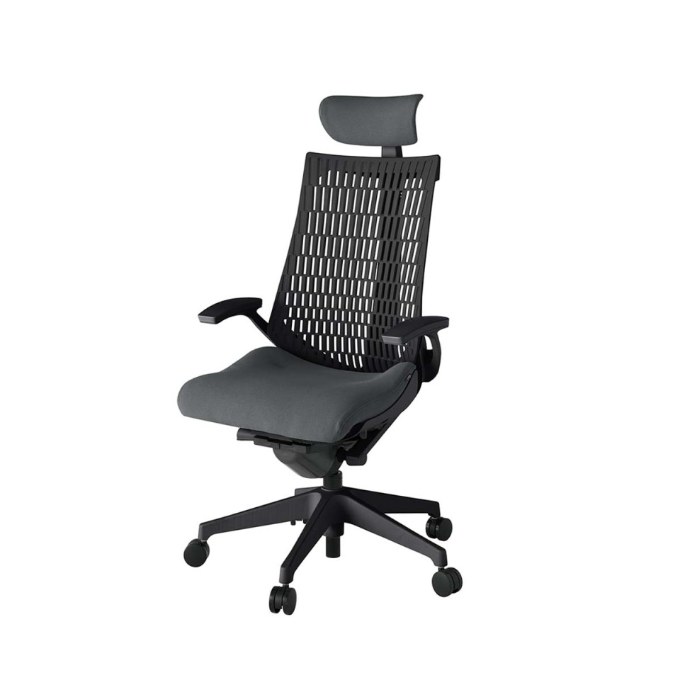 イトーキ オフィスチェア 完成日 組立不要 アクトツー エラストマーバック プレーン張地 樹脂脚 ナイロン双輪キャスター ペルヴィス&ランバーサポートなし ハンガーなし T型肘 クロスアジャスタブルヘッドサポート付 KJ445PSET1C3T1