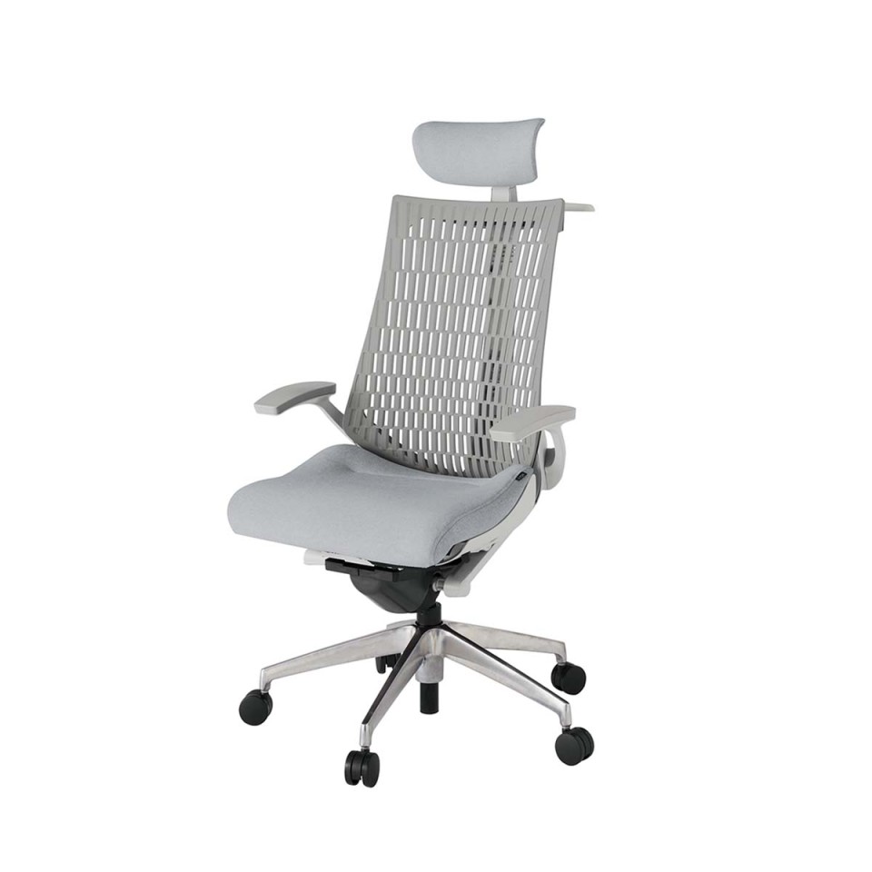 イトーキ オフィスチェア 完成日 組立不要 アクトツー エラストマーバック テクスチャード張地 アルミミラー脚 ナイロン双輪キャスター ペルヴィス&ランバーサポートなし ハンガー付 T型肘 クロスアジャスタブルヘッドサポート付 KJ445SAXZNT7T6