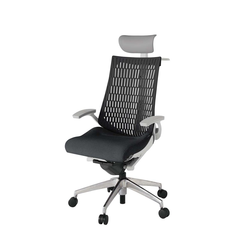 イトーキ オフィスチェア 完成日 組立不要 アクトツー エラストマーバック テクスチャード張地 アルミミラー脚 ナイロン双輪キャスター ペルヴィス&ランバーサポートなし ハンガー付 T型肘 ビニールレザーアジャスタブルヘッドサポート付 KJ445SAYZNT1T1