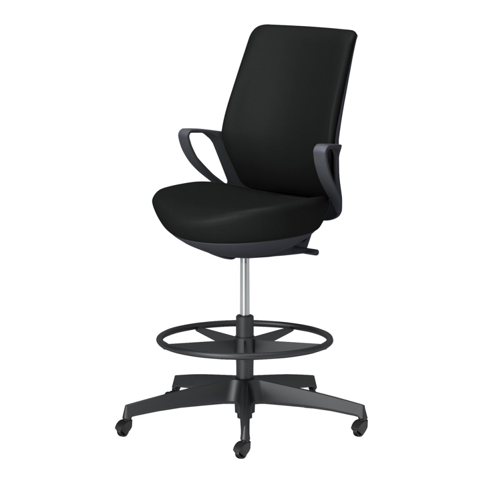 コクヨ オフィスチェア 完成日 組立不要 ピコラリビナ ハイタイプ ハイバック ブラック脚 ゴム単輪キャスター C10-B22SG-BKVZE61