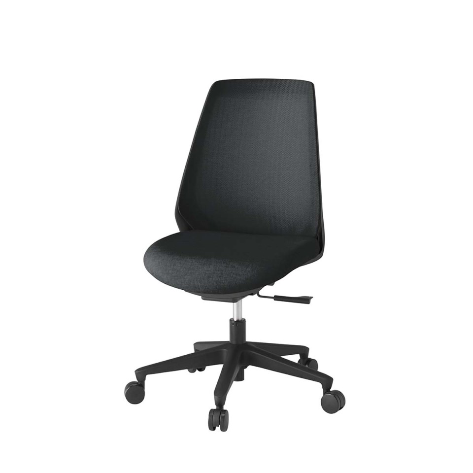 イトーキ オフィスチェア 完成日 組立不要 ノナ テクスチャードメッシュバック ベースカラー:ブラック(T1) 肘なし ハンガーなし ナイロンキャスター KZ-330JE1T1T1