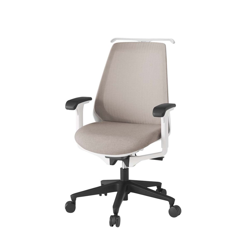 イトーキ オフィスチェア 完成日 組立不要 ノナ テクスチャードメッシュバック ベースカラー:ホワイト(W9) アジャスタブル肘 ハンガー付 抵抗付ウレタン双輪キャスター KZ337JEHM1W9F6