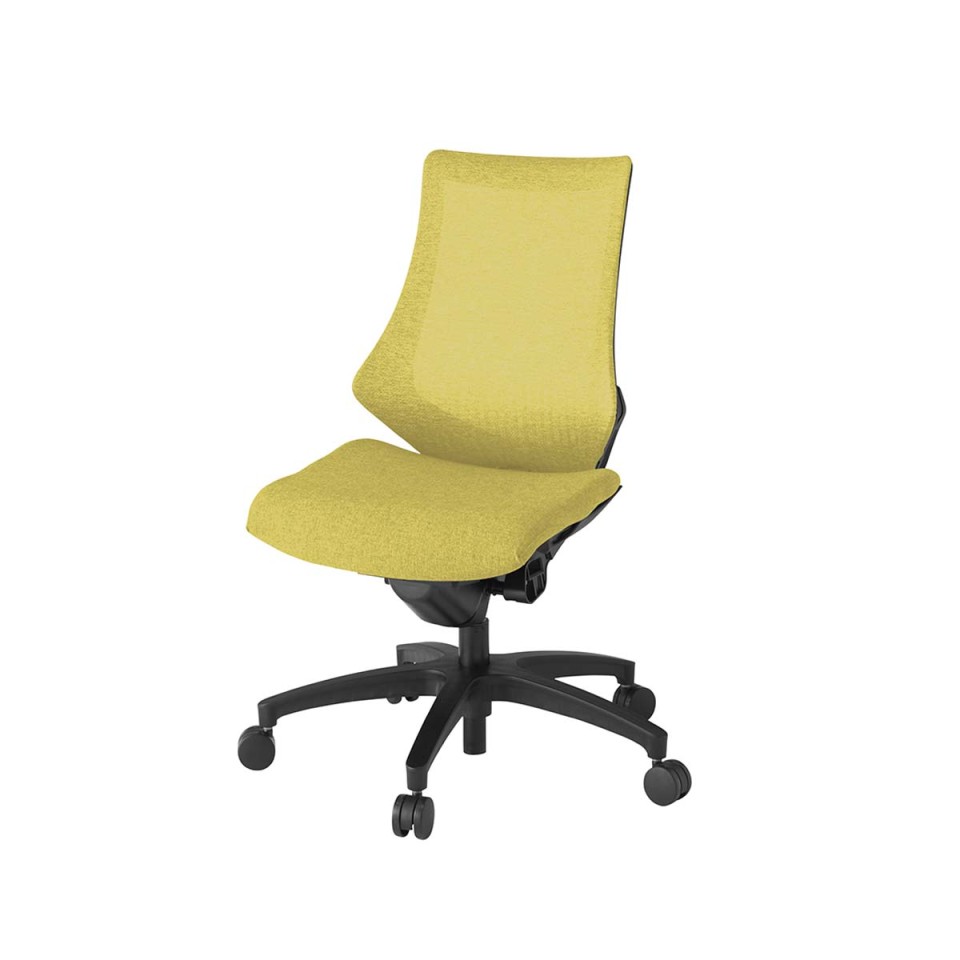 イトーキ オフィスチェア 完成日 組立不要 エフチェア メッシュバック ハイバック ベースカラーT1 肘なし 布地(JE) 再生布地(SA) 抵抗付ウレタン双輪キャスター KG170JEM-T1U6