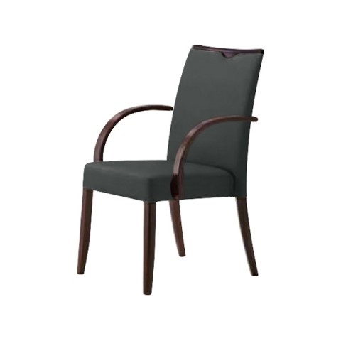 イナバ ミーティングチェア・多目的チェア 完成日 組立不要 アールエス130 ハイバックタイプ 肘付 ビニールレザー張り 本体カラー(ダークブラウン) RS-131AV B04633C5