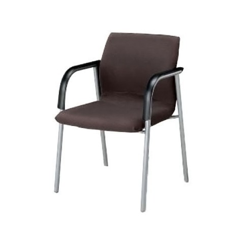 コクヨ ミーティングチェア・多目的チェア 完成日 組立不要 マネージメントチェアー300 肘付きミーティングチェアー (ポリウレタン系レザー) 4本脚 CK-301VH06