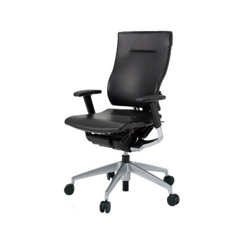 イトーキ オフィスチェア 完成日 組立不要 スピーナチェア レザータイプ ベースカラーZ5 アジャスタブル肘 KE-717LA-Z5T1