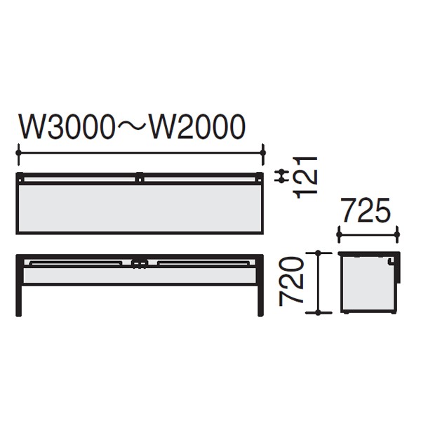 コクヨ品番 SDV-VS762SWFHSNT3 ヴィスタ T34サイドパネル 組立設置込コクヨ BS+ ワゴン 3段V引出 寸法:幅395×奥行605×高さ