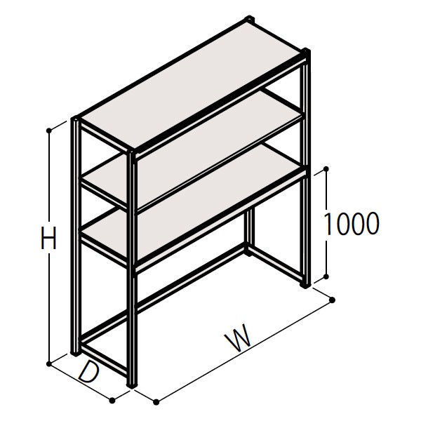 ITOKI中量？ラック 連増タイプ