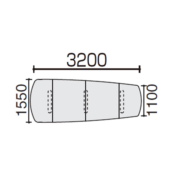 コクヨ品番 WT-WB221W09 会議テーブルWT200シリーズウイング形