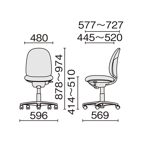 プラス 652882)事務イス 950-2 KC-F22NL-N DG ■▼196-8212 KC-F22NL-N DG 1台 KC-F22NL-N 652-883送料無料 | プラス 950 II通販 -