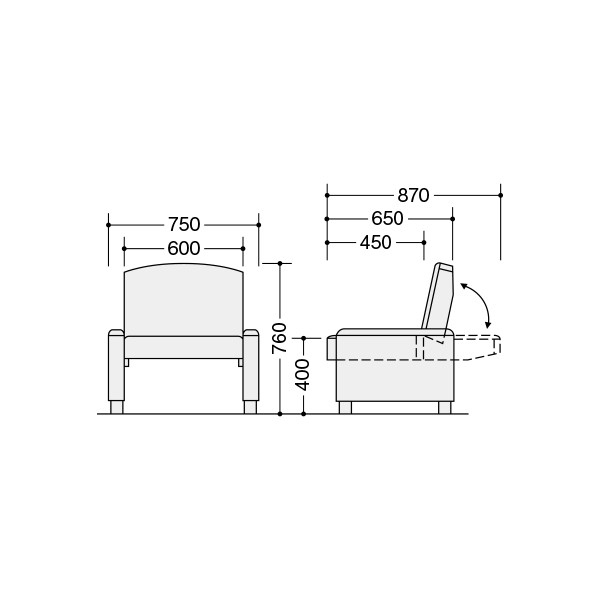 RC1081S-LBLN【送料無料】 | ナイキ ロビーチェア・ソファーベッド通販