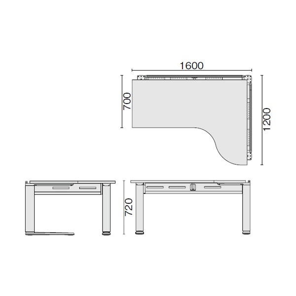 XL-XN1612W-R 649-572【送料無料】 | プラス XF DESK TYPE-Lx通販