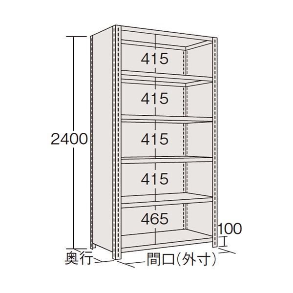 運賃見積り 直送品 サカエ SAKAE 中量棚B型 B-3526 B-1555送料無料 | サカエ 中量棚B型・BW型通販 -