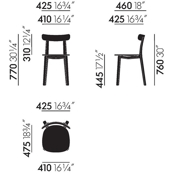 綺麗な状態｜ヴィトラ｜APC/オールプラスチックチェア｜アイスグレー｜ Vitra（ヴィトラ）APC （エーピーシー）アイスグレー｜Jasper