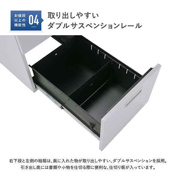 KD／KDW／KDN-167W 270005【送料無料】 | カグクロ 両袖机通販