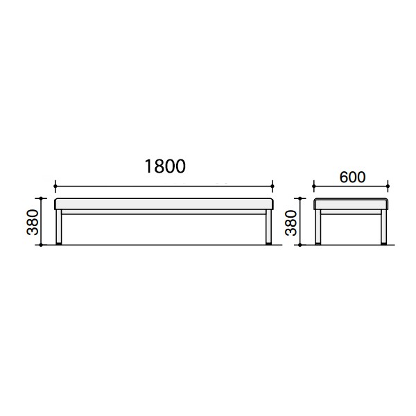 ロビーチェア　１５０シリーズ　２人用肘無 CN-M154VZ22 64738789 送料無料 コクヨ kokuyo