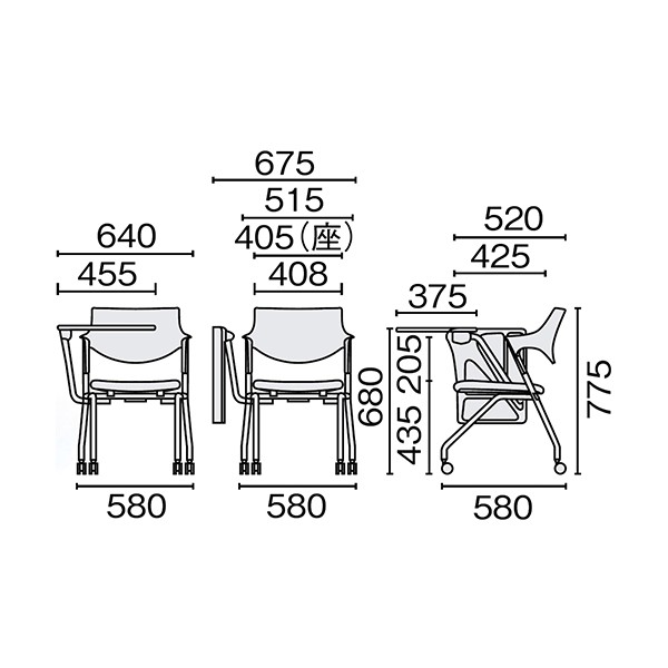 会議イス M-500NT MB-515NTS-N BK jtx 26687 プラス 送料無料
