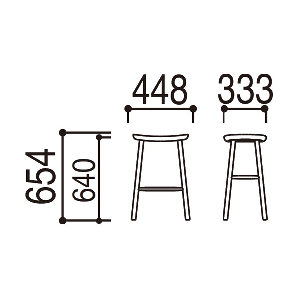 T&O 01スツール Low 6-984-0551【送料無料】 | ウチダ MARUNI