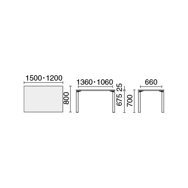 会議テーブル　ホワイト　1200ｘ800ｘ700　４本脚　プラス製MT-A512 MT-A512 11-331【送料無料】 | プラス MT-A500通販 - Kagg.jp