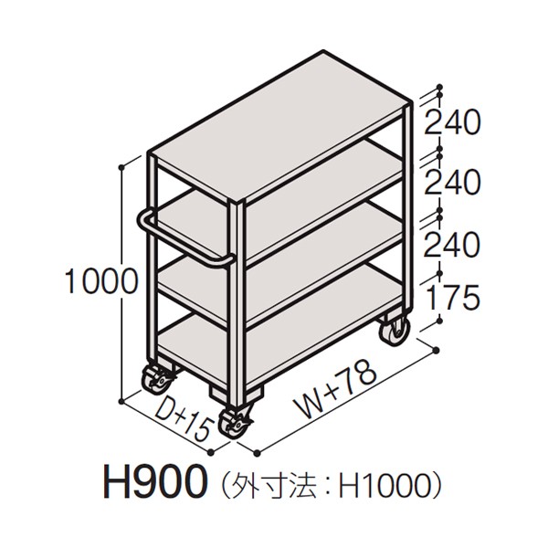 ERC-136435-W7【送料無料】 | イトーキ 軽量キャスタータイプRC型通販