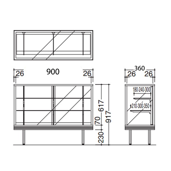 N-312-SL E11028V9【送料無料】 | イナバ ファイブショーケース