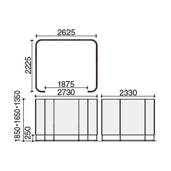 コクヨ品番 SN-TC618BGNB5NN スクリーンブース　インフレーム　ミーティングブース W2730xD2330xH1850 ｉｎｆｒａｍｅ 組立設置込コクヨ インフレーム チェアースクリーンブース 4～6人用 幅2730×奥行2330×高さ1850mm  SN-TC618BGN38NN（直送品）