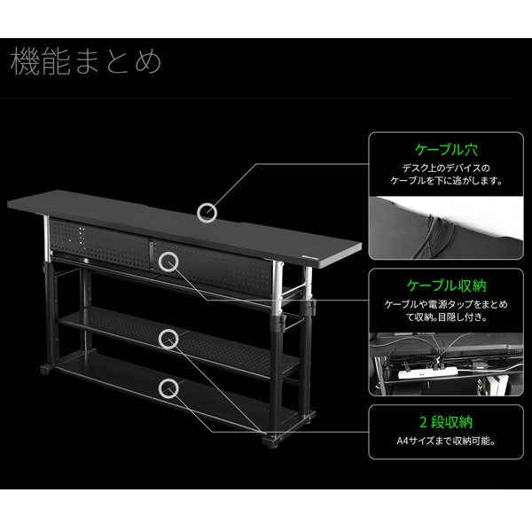BHC-1200H-BK【送料無料】 | バウヒュッテ エクステンションデスク通販