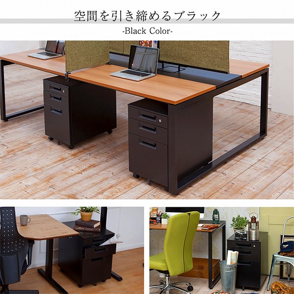#2774-4　UCHIDA　スチールワゴン　サイドワゴン　　デスクワゴン SH046SC3 643-707【送料無料】 | Garage スチール製ワゴン通販 - Kagg.jp