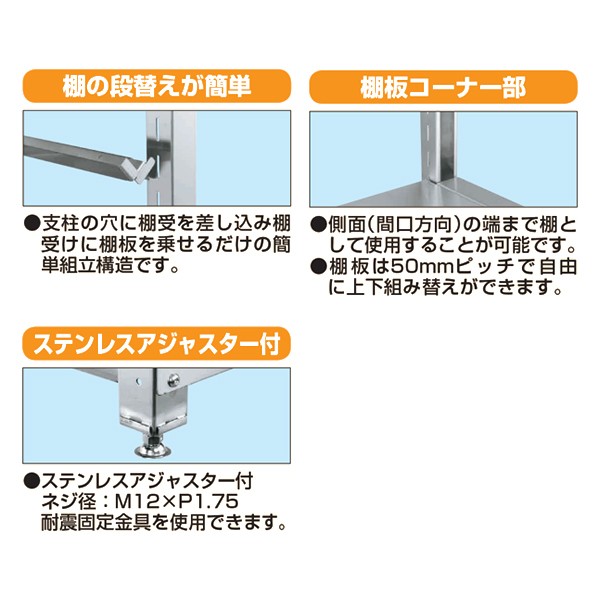 SLN-1833RSU4【送料無料】 | サカエ ステンレスラック通販 - Kagg.jp