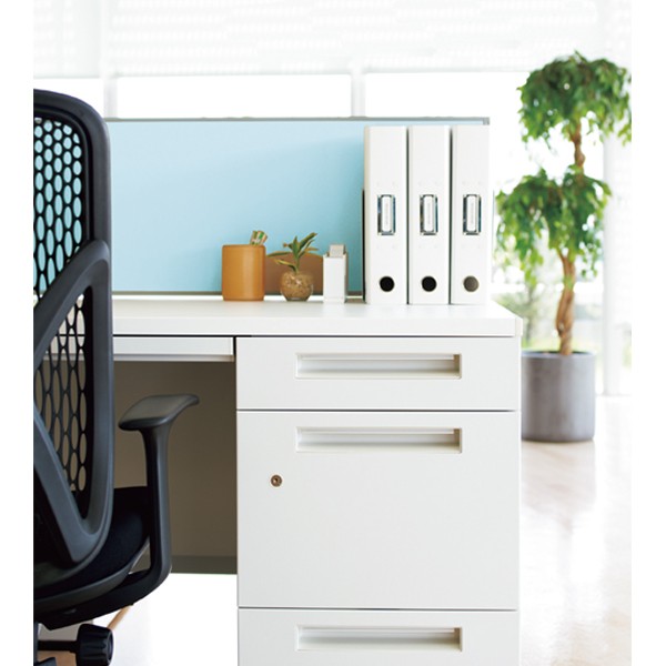 オフィスデスク 平机 DUS-187C 引出付 SW/OW 品番 155281 イナバ