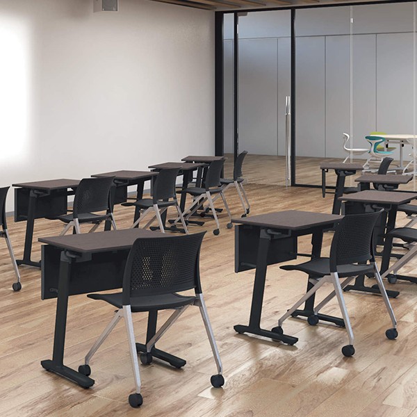 コクヨ品番 KT-PWS1401DP81PAWNN フラップ天板会議テ−ブル　カ−ム　配線付　木パネル付　棚付 W1800xD600xH720 カーム コクヨ KOKUYO ミーティングテーブル コンフェスト フラップテーブル