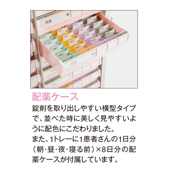 見事な サカセ8-4383-01与薬カート 薬袋 ボトル入れ付き １日４回×７日分 as1-8-4383-01