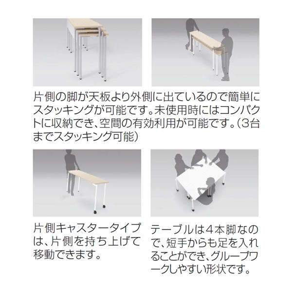 テーブル・机 mk LU12LM-MK54 オカムラ 左置き用採血ブースサブテーブル付 深型