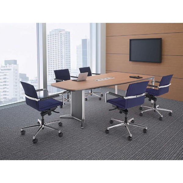 ★美品★okamura/オカムラ★現行/8394F★66万★リクライニング付き★黒/レザー★会議ミーティング/役員応接★アームチェア4脚セット★貴重 8394FB-FDP1 オカムラ 応接会議イス 肘木無 アイボリー布張りの通販