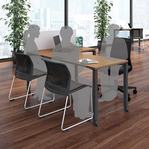 コクヨ品番 SD-WFTBC157SAAM10N テーブル　ワークフィット　角形　配線付き　キャスター脚 W1500xD750xH720